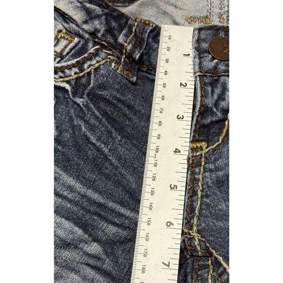 Z2 Jeans Size 1 Y2K VTG Capri Stitching Dark Stonewashed Embroidered Pockets - Picture 8 of 10